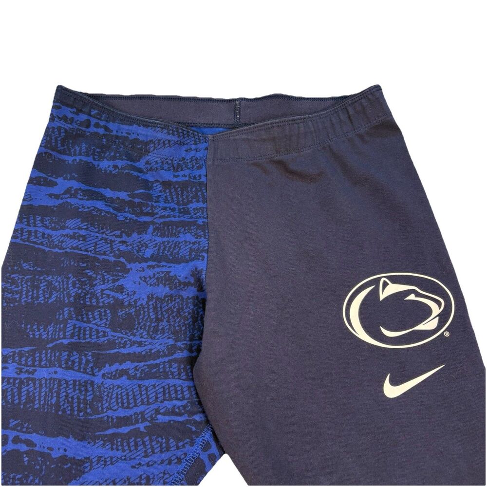 Nike Penn State Nittany Lions Leg A See Leggings Womens M Navy Blue Harlequin